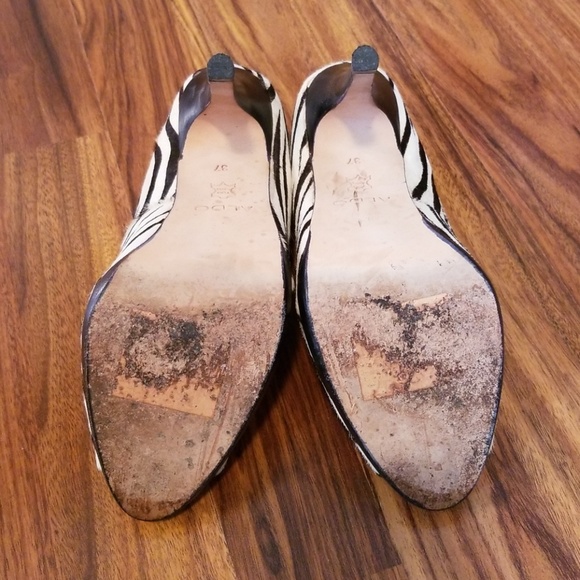 Aldo Zebra Print Peep Toe Heels - Picture 5 of 8